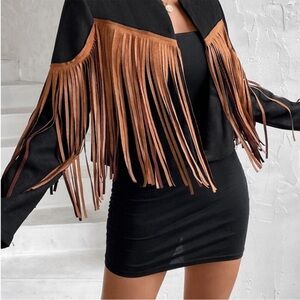 Estella Fringe Faux Suede Jacket